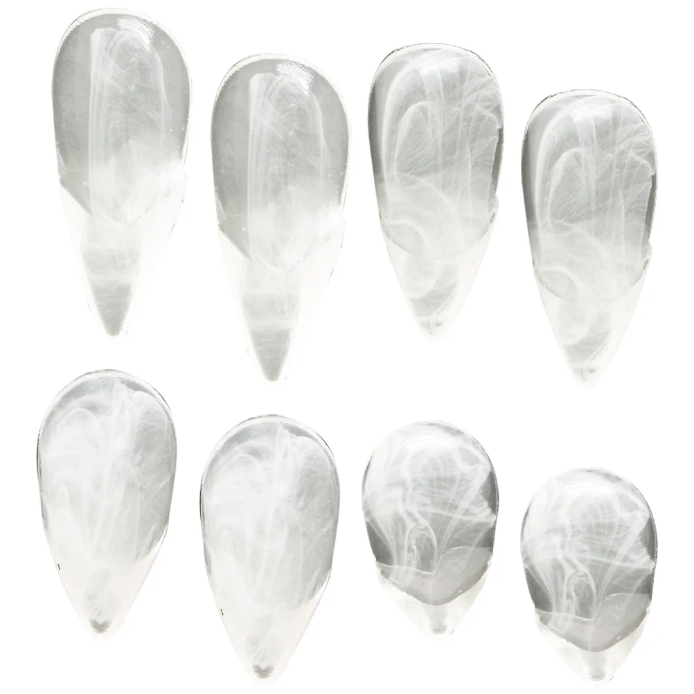 Fausses dents amusantes, accessoires de Costume d'halloween, 4 paires de crocs de Vampire en résine transparente pour fête, bal, mascarade, 13-19mm