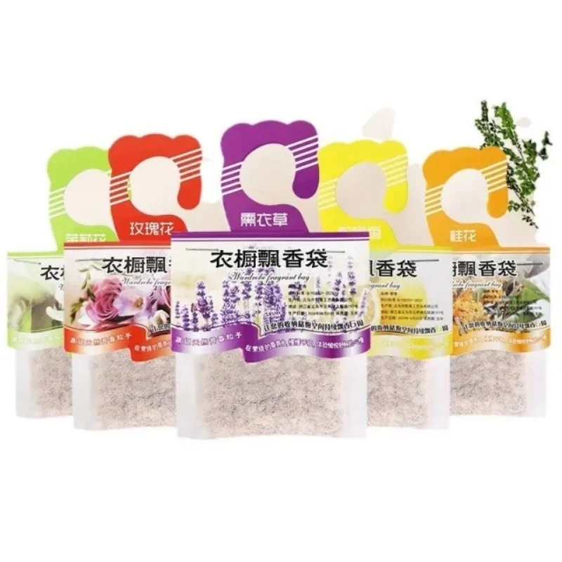 

10pcs Wardrobe Fragrance Sachets Natural Flower Flavor Bag Odor Removal Incense Hanging Decor for Home Bedroom Car Shoe Cabinets