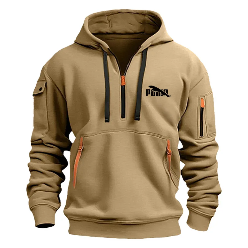 Sudaderas con capucha para hombre, sudadera de manga larga con diseño de cremallera, sudadera con capucha para hombre, ropa deportiva, chaqueta informal ajustada