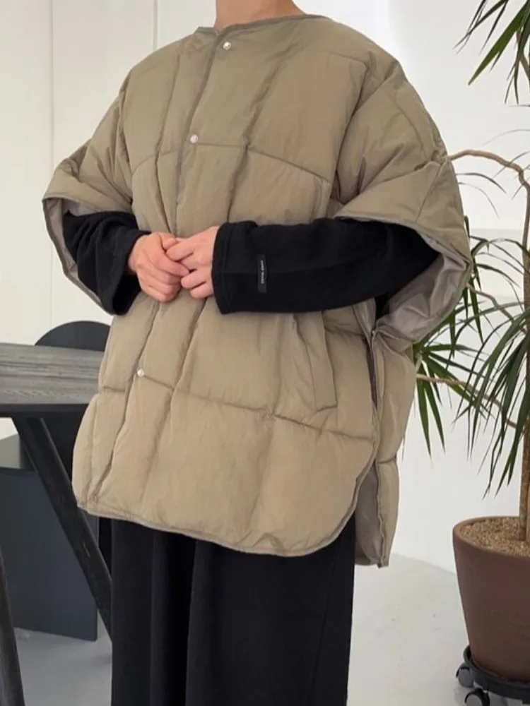 

Casual Loose Svel Vest Jaet Women's Side Slit Bread Coat Vintage Winter New Sle Comfortable Cotton Outerwear