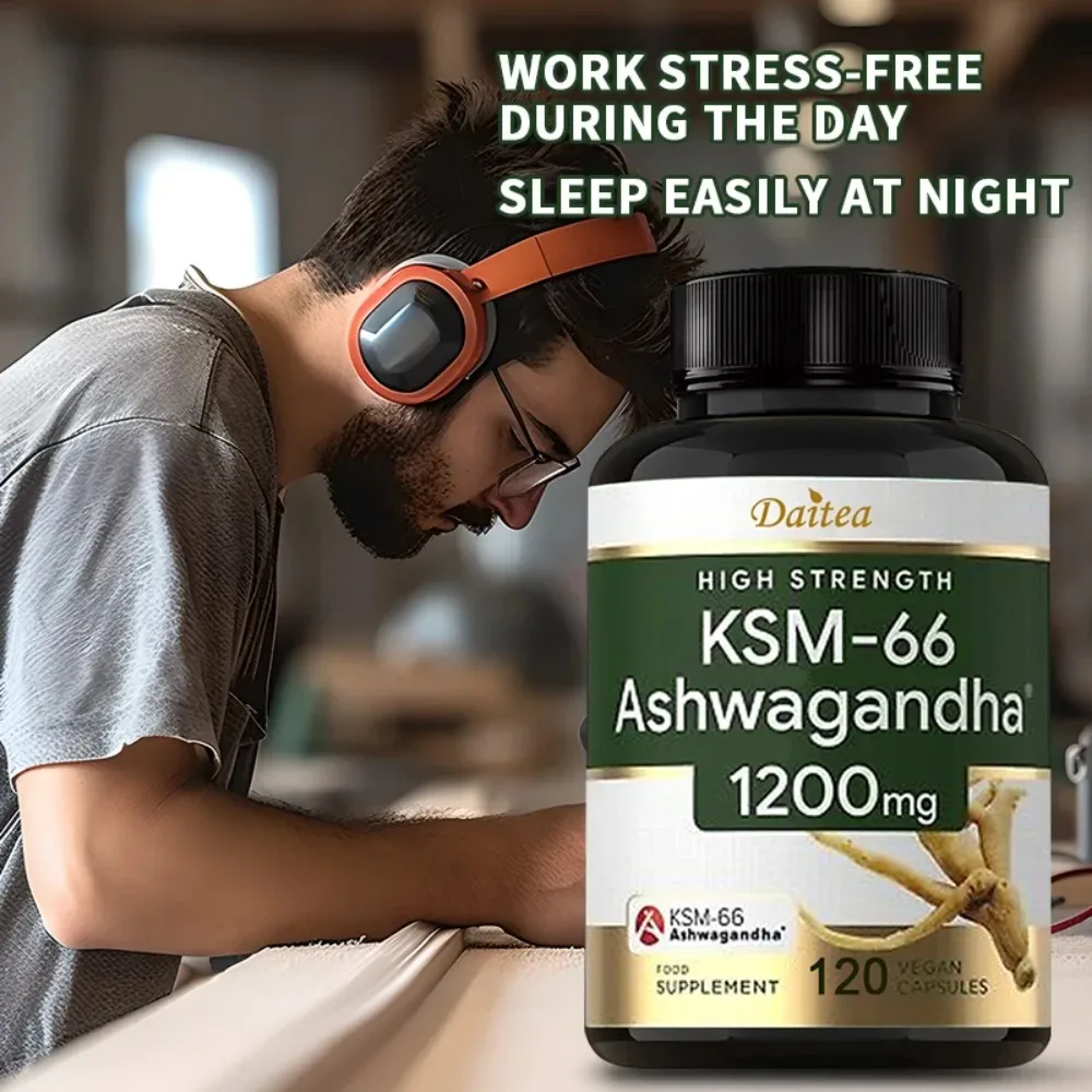 Organic KSM-66 Ashwagandha Root Extract Stress Relief, High Absorption – Mood Support & Natural Immune Boost