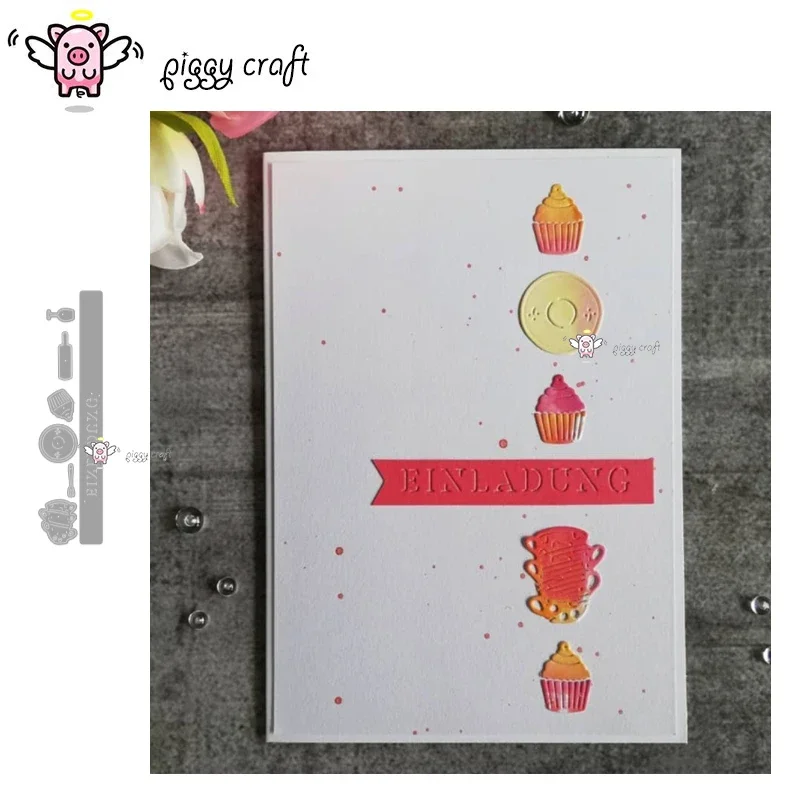Piggy Craft metal cutting dies mold diecuts Invitation combo decoration Scrapbook paper craft punch stencils papercut