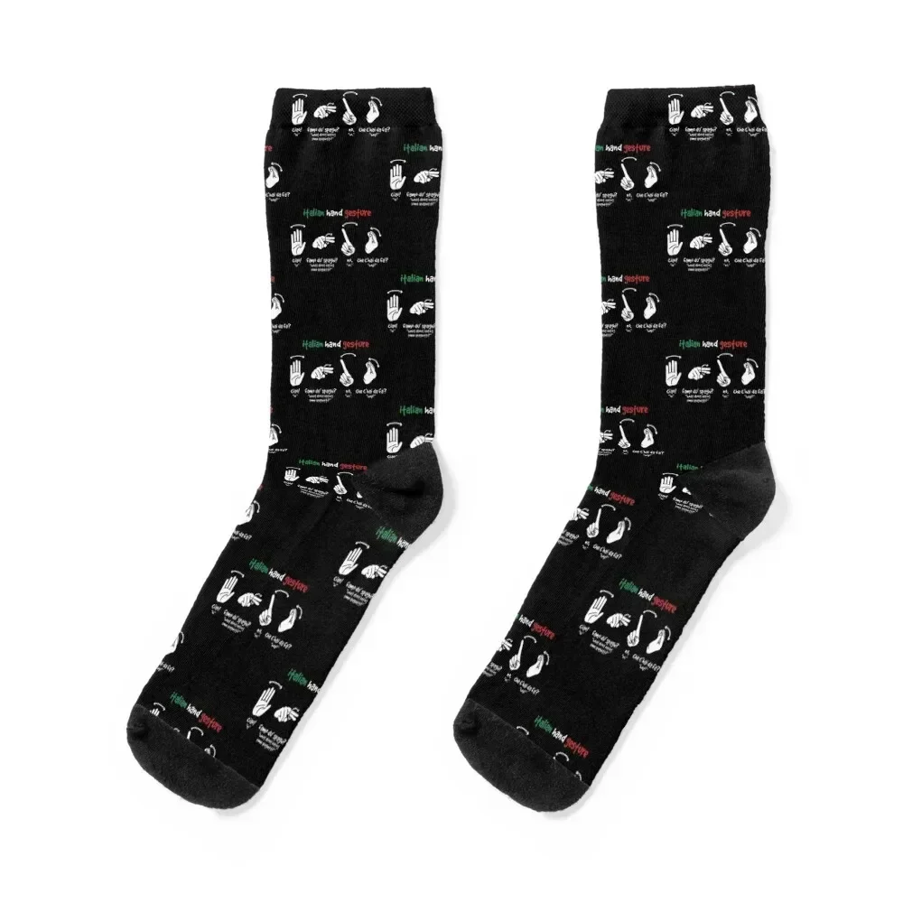 Italian T-ShirtItalian Hand Gestures meaning Socks christmass gift soccer anti-slip Christmas Socks Female Men's