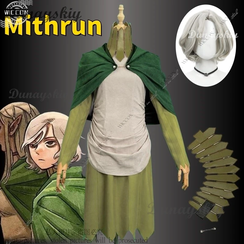 

Anime Delicious in Dungeon Mithrun Cosplay Costume Wig Uniform Cloak Captain Mithrun Halloween Party Women Men Props Kerensil