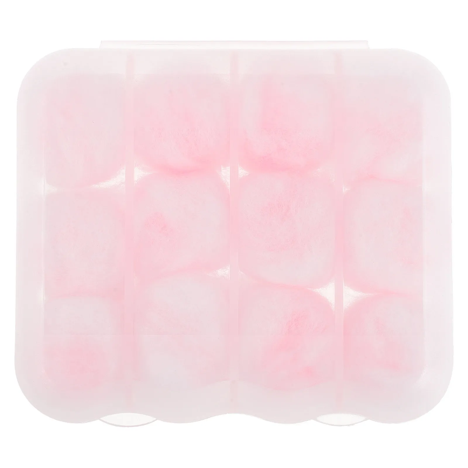 12Pcs Pink Wax Cotton Ear Plugs Noise Reduction Earplugs for Sleep Side Sleepers Travel Bath Swim Reusable Soft Moldable