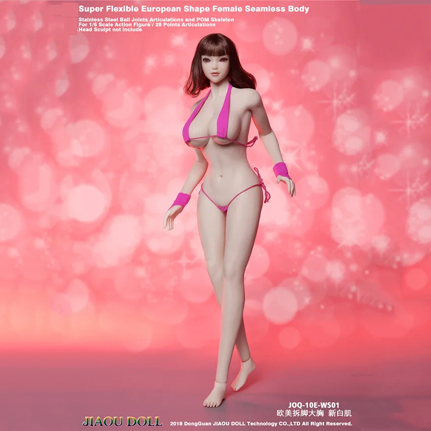 JIAOU DOLL 1/6 Female Seamless Body European JOQ-09F JOQ-10E Asian JOQ-05B JOQ-06C JOQ-07F JOQ-10C JOQ-10D Action Figure Body