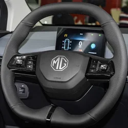 Protector trenzado para volante de coche MG MULAN 2022-2023, envoltura de dirección de cuero de microfibra personalizada, accesorios para coche