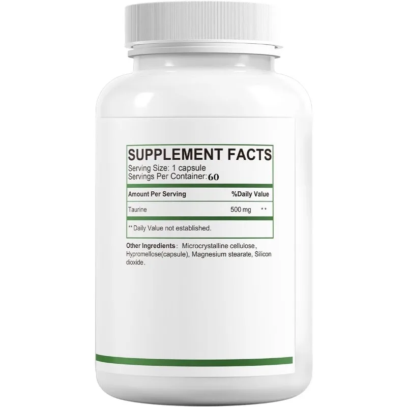 Taurine Capsules - Amino Acid Supplements - Overall Health Support