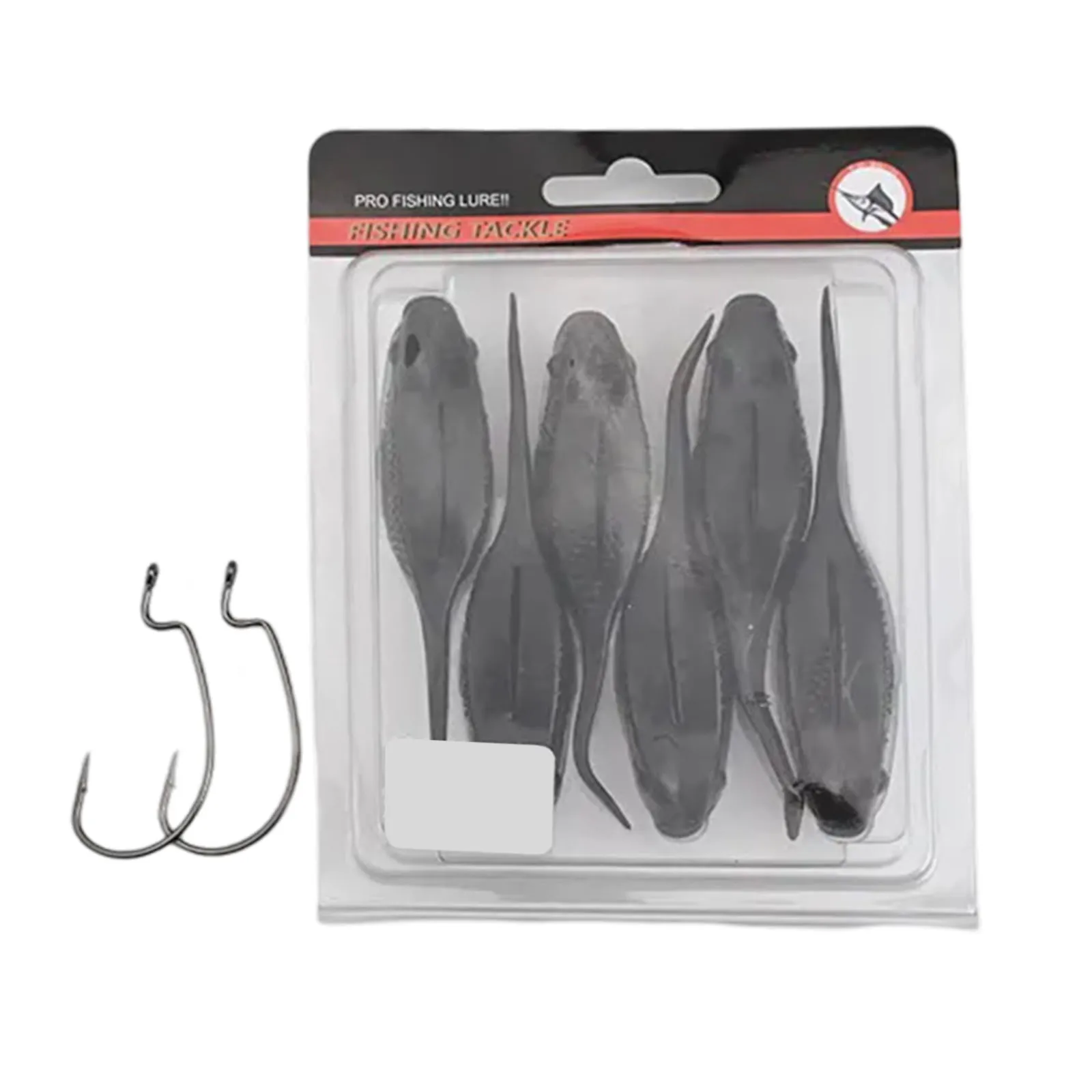 

Accessories Indoor Soft Bait PVC Material Practical Sinking Floating TPE+Metal Wobblers 1 Set Fishing Hook Fishing