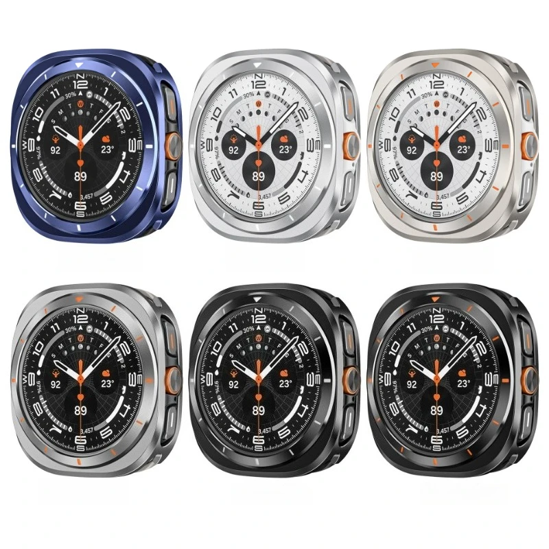 

Metal Protective Case for Samsung Galaxy Watch 7 Ultra Anti Scratch Hard Metal Bumper Cover Accessories for Samsung Watch 7