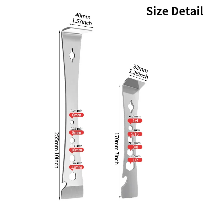 For Molding Scrape Baseboard Trim Puller Beekeepers Hive Tool Stainless Steel Pry Bar Scraper Multi-Purpose Flat Bar Pry Tool
