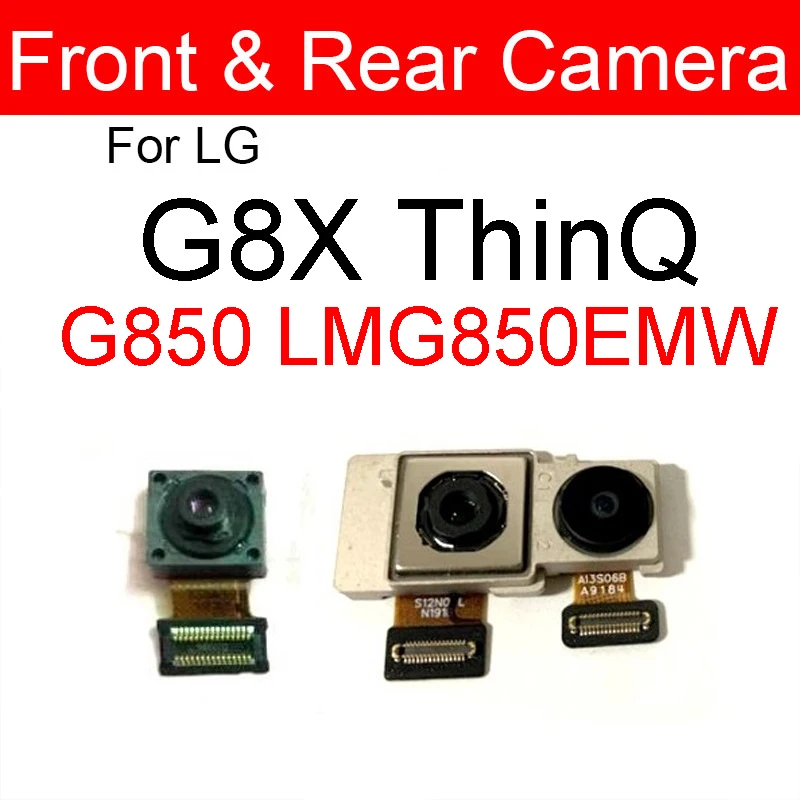 Front Facing Rear Main Camera Module For LG G8 ThinaQ G820N G820V G820QM G8S G8X ThinQ G850 Small Back Big Camera Replacement