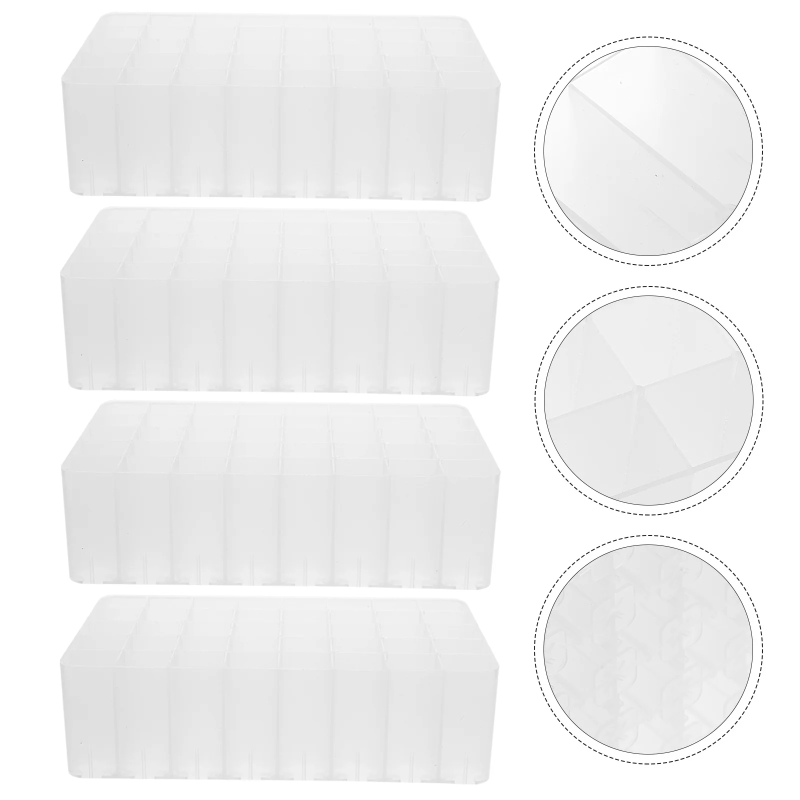 4 قطع من قاعدة تنظيم تخزين العلامات البلاستيكية المميزة لسطح المكتب لفرز العلامات، صندوق أقلام تحديد محمول، تخزين مكتبي