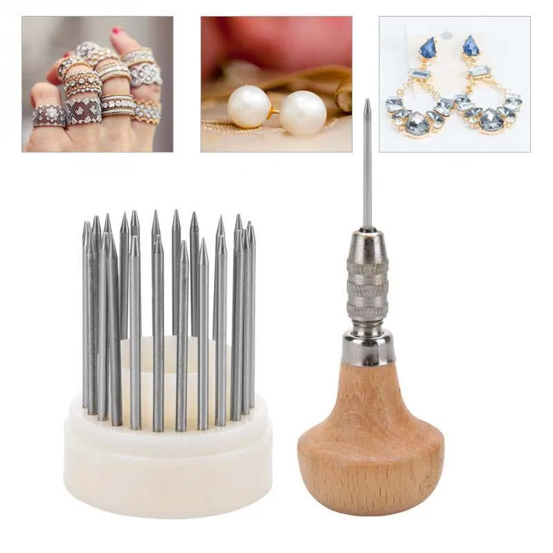 Jewelry Making Tool Kit Diamond Gemstone Setting Carving Beading Inlay Hand Tools Set DIY Craft Accessories for Jewelry