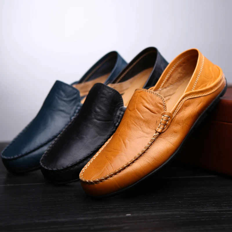 Men's Leather Casual loafers Shoes wedding Dress Shoes New Big Size  Moccasins Shoes Suede shoes High Quality zapatos