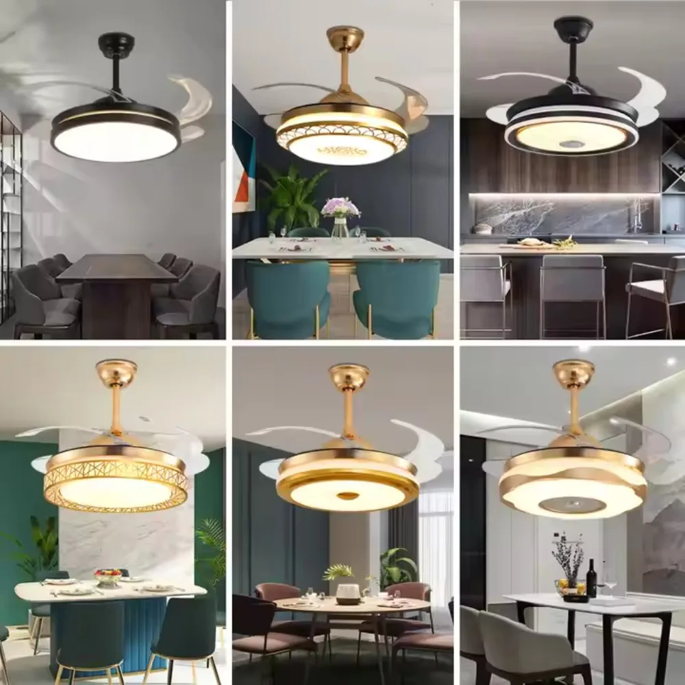

Led Ceiling Fan Indoor RGB Lighting Dc Motor Stable Invisible Ceiling Fan with Light and Remote Control