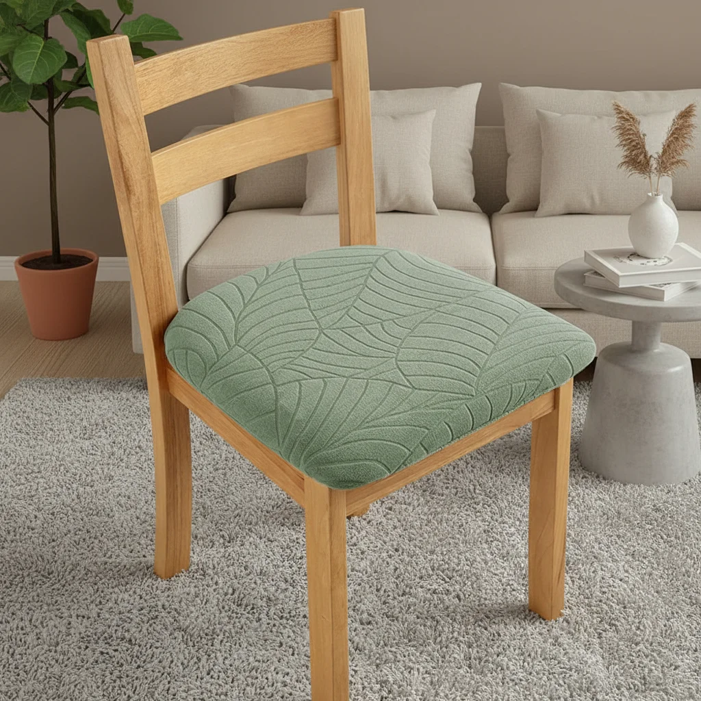 Without Backrest Chair Protector Waterproof Chair Seat Cover Stretch Removable Seat Cushion Cover Washable Anti-dirty Stool