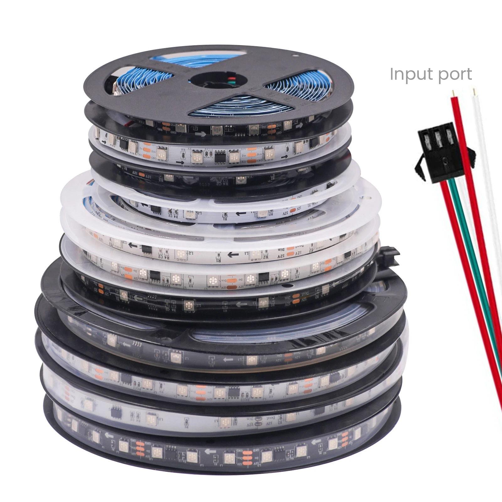 WS2811 5050 RGB Smart LED Strip Individually Addressable Full Color Pixel lights 30 60Leds/m Ribbon Tape IP20/65 Waterproof 12V