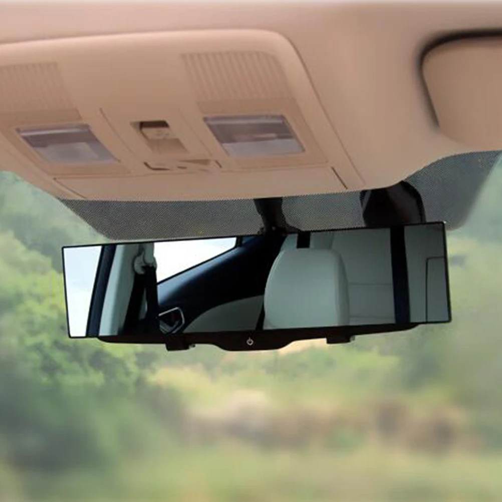 

1pc 300Mm Adjustable Wide Angle Rearview Mirror Parking Aid For Car Interior Rear View Replacement
