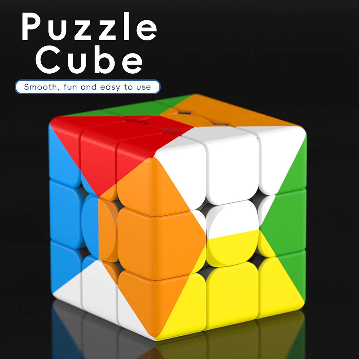 

Magic Cube 3x3x3 Quick Twist UV Printed 6 Color pentagon Stress-Relieving Puzzle Professional Game Children's Toy Gift