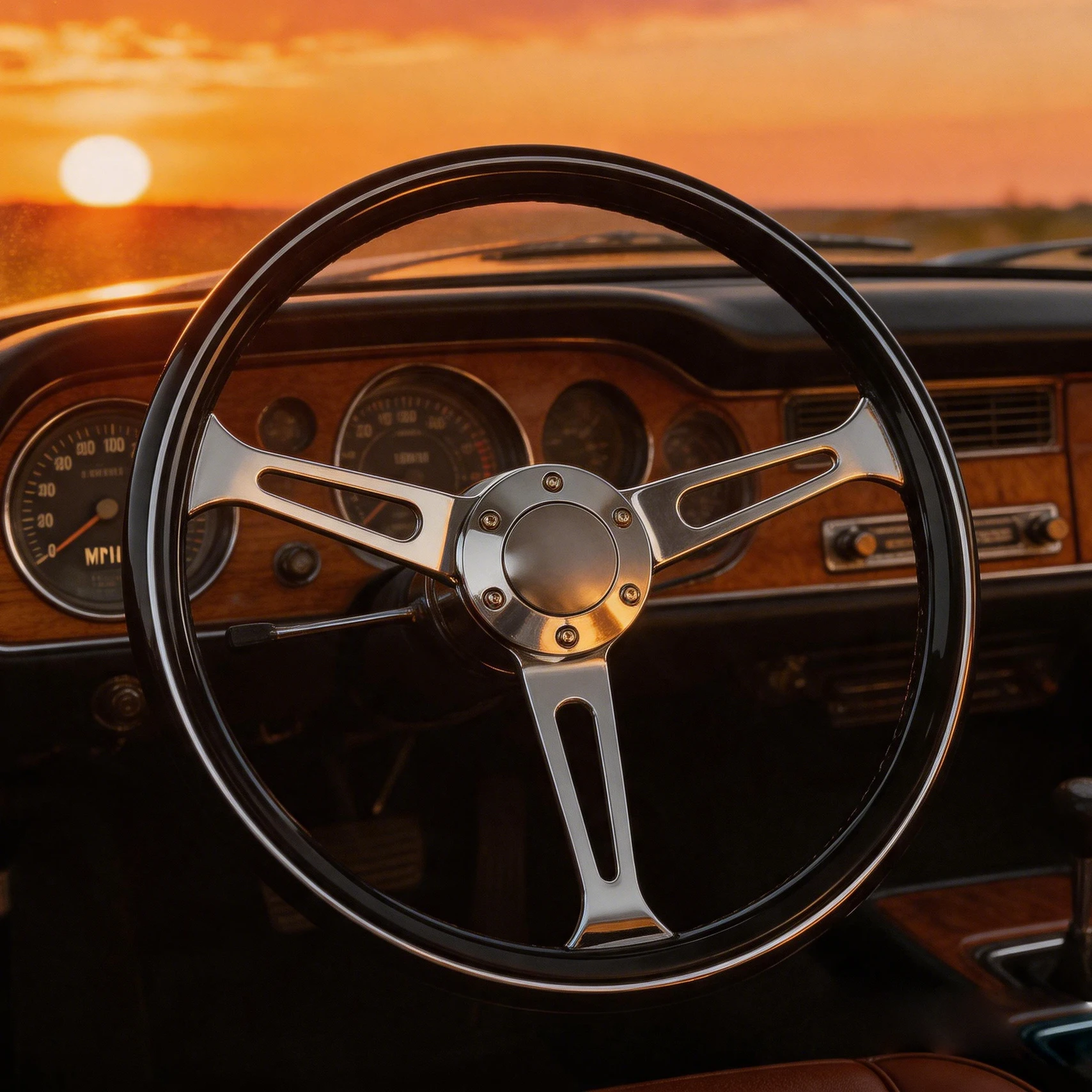 Universal 14.57 Inch Black Sport Steering Wheel 370mm ABS Drifting Steering Wheel 3 Spokes Long Hole Sport Steering Wheel
