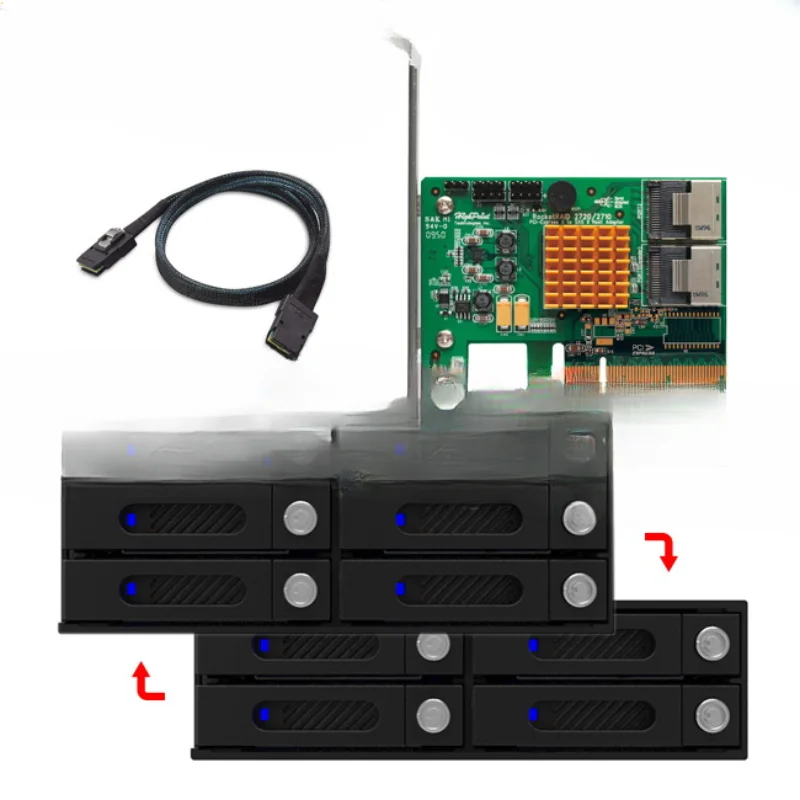 

Built-in 8-bit RAID5 disk array cabinet