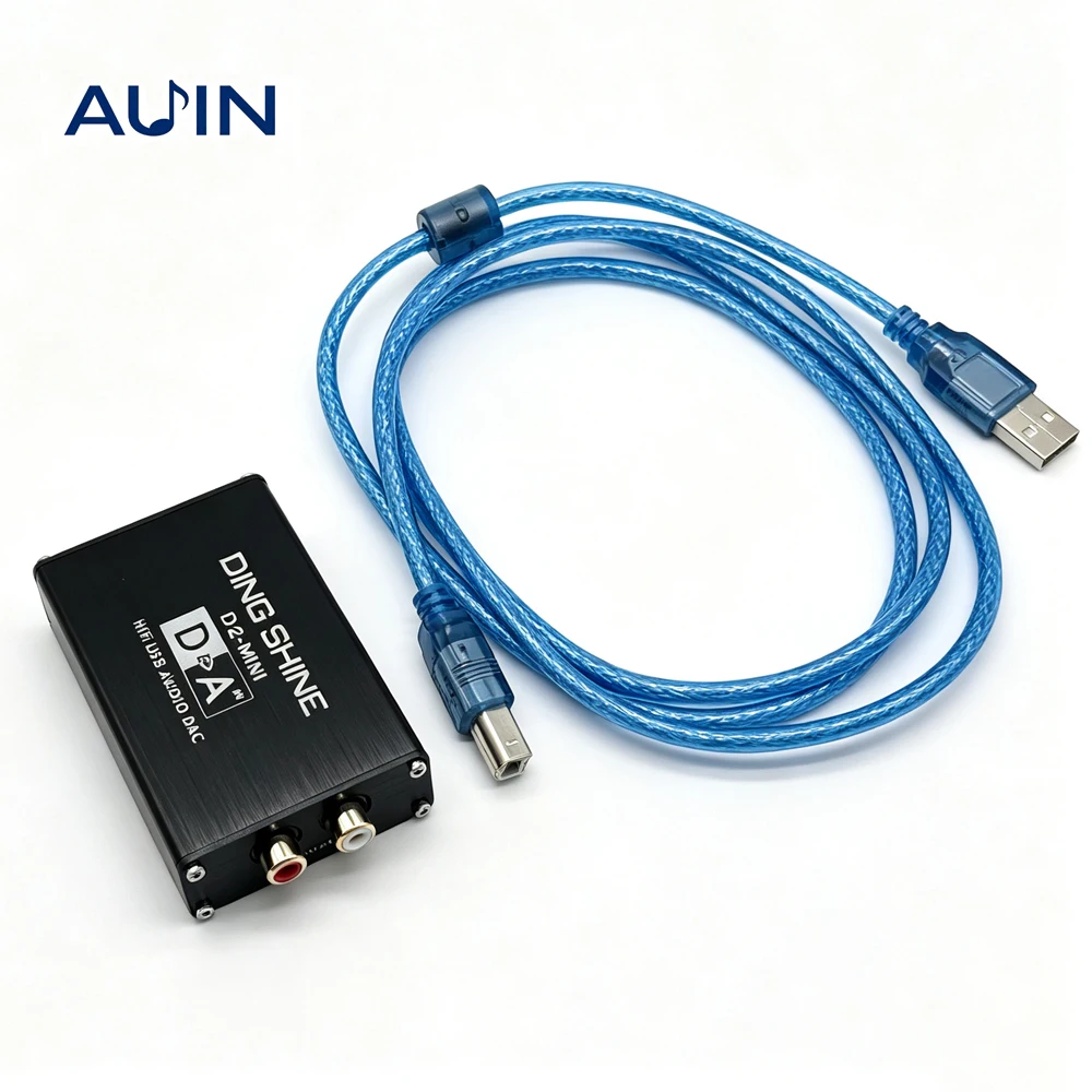 AUIN D2 Mini HIFI USB Audio DAC Dekoder Karta Dźwiękowa ES9018K2M Dekodowanie 32Bit 384kHz Wyjście RCA Wzmacniacz DIY Wejście USB — zdjęcie produktu 2