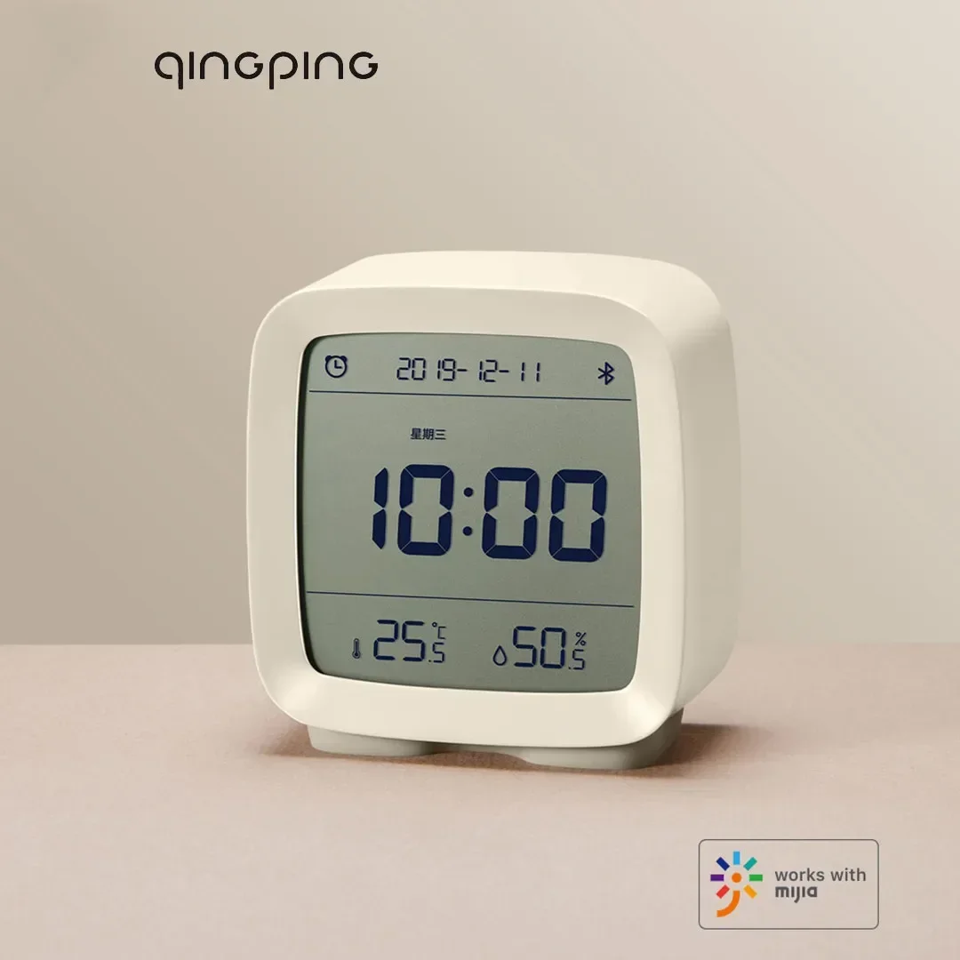 Qingping Cleargrass Bluetooth Alarm Clock smart Control Temperature Humidity Display LCD Screen Adjustable Nightlight xiaomi mi