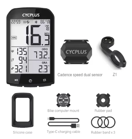 CYCPLUS M1 GPS Fietscomputer Fietsen Snelheidsmeter Bluetooth 5.0 ANT + Ciclismo Snelheidsmeter voor Garmin Zwift Fietsaccessoires
