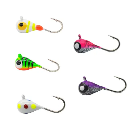 Ice Fishing Jigs Super Sensitive Tear Drop Jig for Panfish, Crappie, Walleye, Perch, Trout and Bluegill Ice Fishing Lures Glow