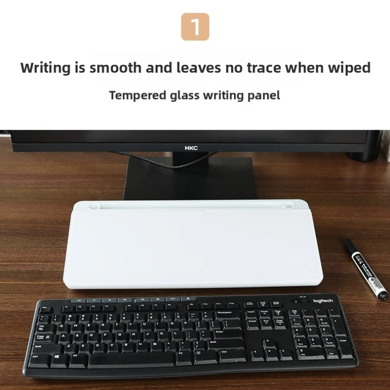 Desktop Glass Whiteboard, Tempered Glass Writing Board, Storage Memo Board, Erasable Handwritten Portable Message Board