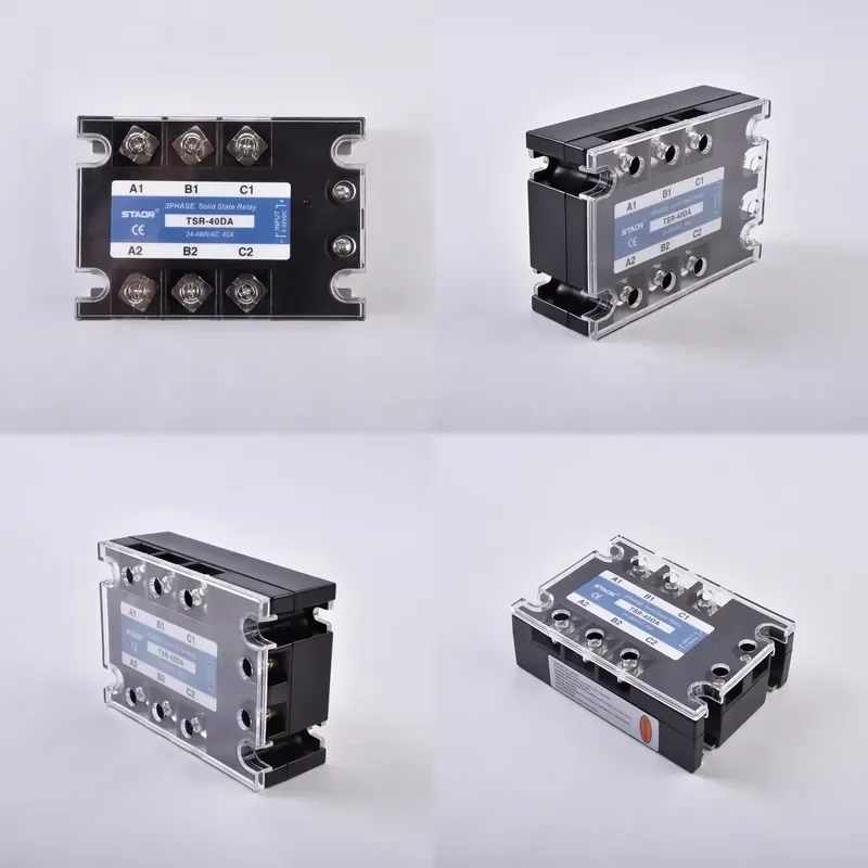TSR-80DA 80A 3 Phase Solid State Relay, SSR DC to AC Zero Crossing 24-480VAC Output for Industrial Heater Control CE 60A 100A