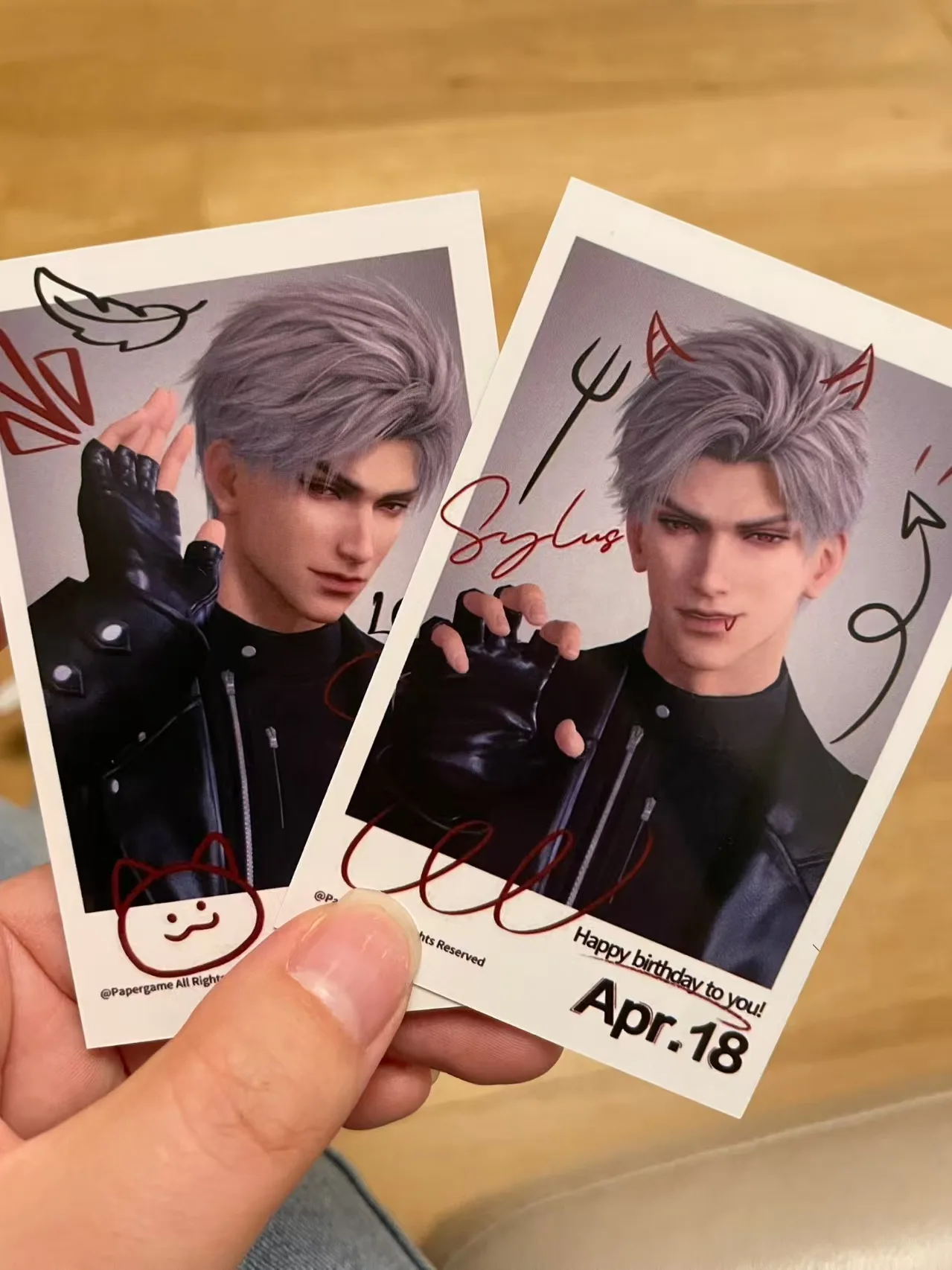 4Pcs/Pack 2025 Game Love and Deepspace Merch Fans Collection Character Cards Sylus Qin Che Valentine's Day Gift