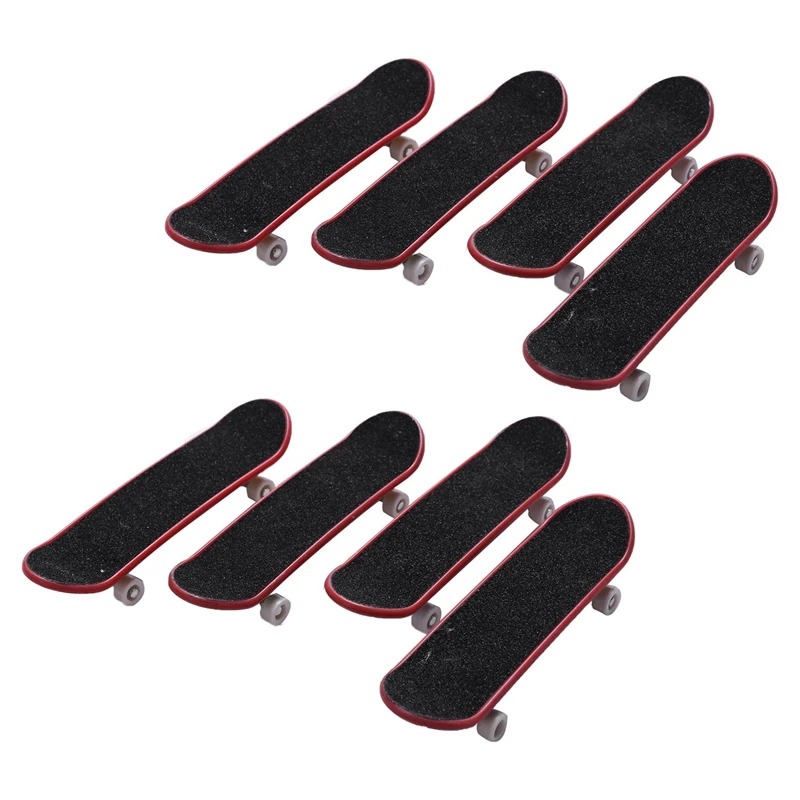 8 Pcs Professional Mini Fingerboards/ Finger Skateboard, Unique Matte Surface (Random Patterns And Colors)