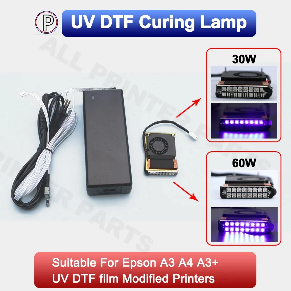 Modification Air Cooling UV Ink Curing Lamp R1390  L800 L805 For Epson 1410 P400 L1800 AB Film LED Ultraviolet Light