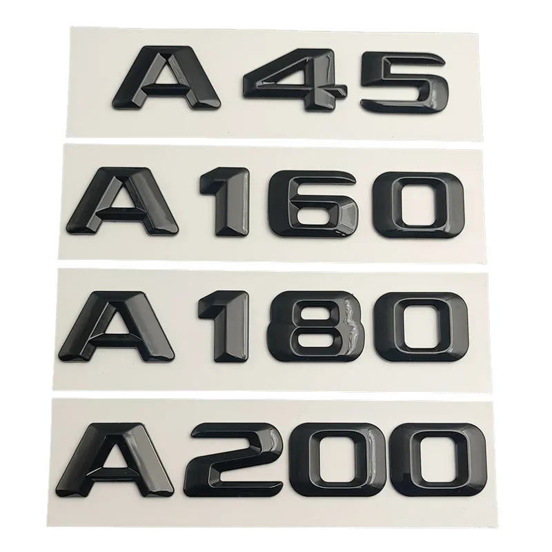 OK 3d ABS Black Car Letters For A35 A45 A160 A180 A200 A220 A250 4 Matic Emblem Logo Badge Trunk Sticker Accessories