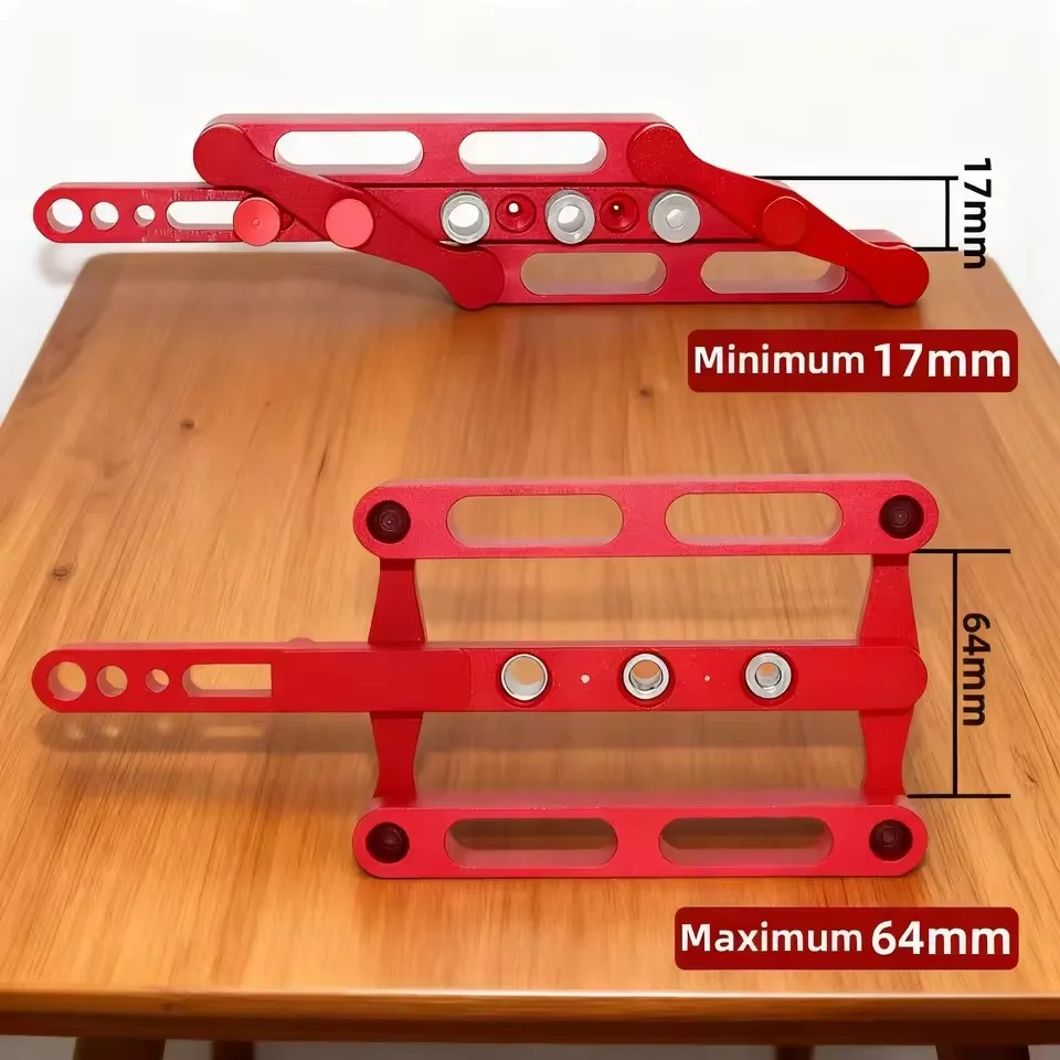 Metric Standard Wood Drill Guide for Woodworking Hole Positioning 6/8/10mm Self Centering Dowelling Jig or with 3 Drill Bits