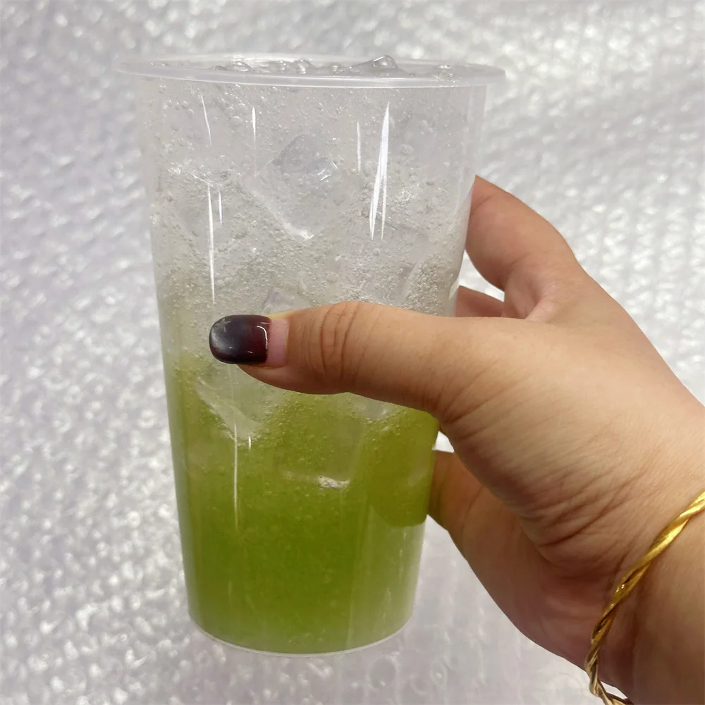 Cool Summer 500ml Exquisite Beverage Model Store Displays Cup Ice Cubes Fruit Pulp Lifelike Bubble Tea Windows Dessert Shop