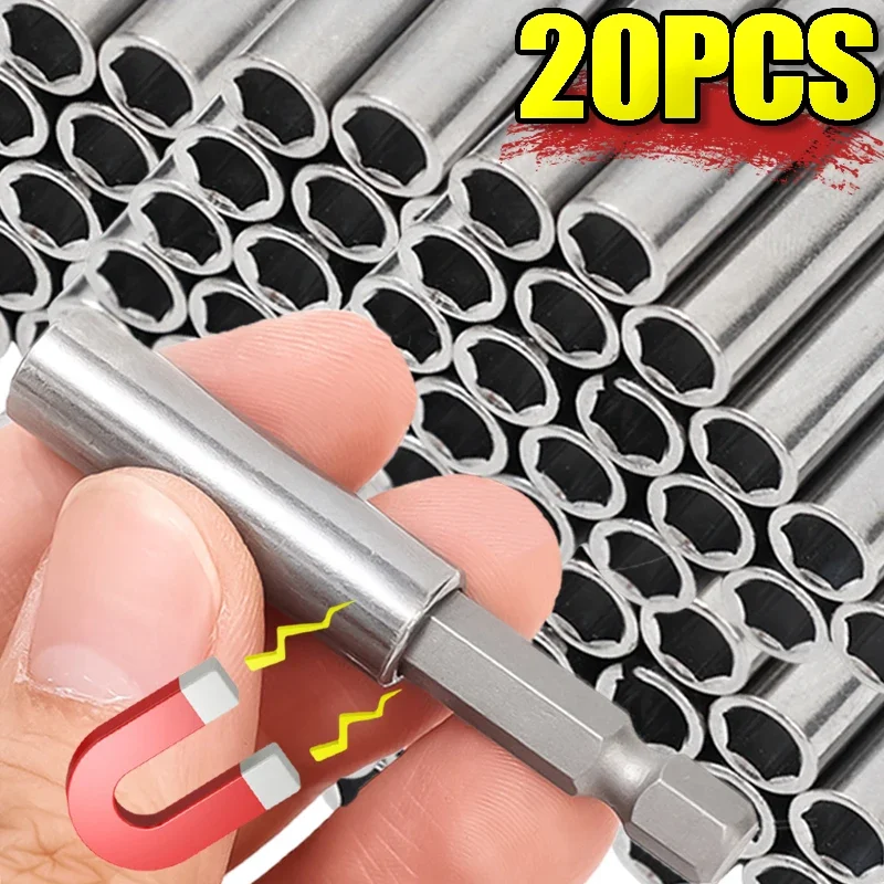 20/1pcs Magnetic Screwdriver Extension Hexagonal Handle Extend Connect Rod Carbon Steel Screwdrivers Drill Bit Holder Power Tool