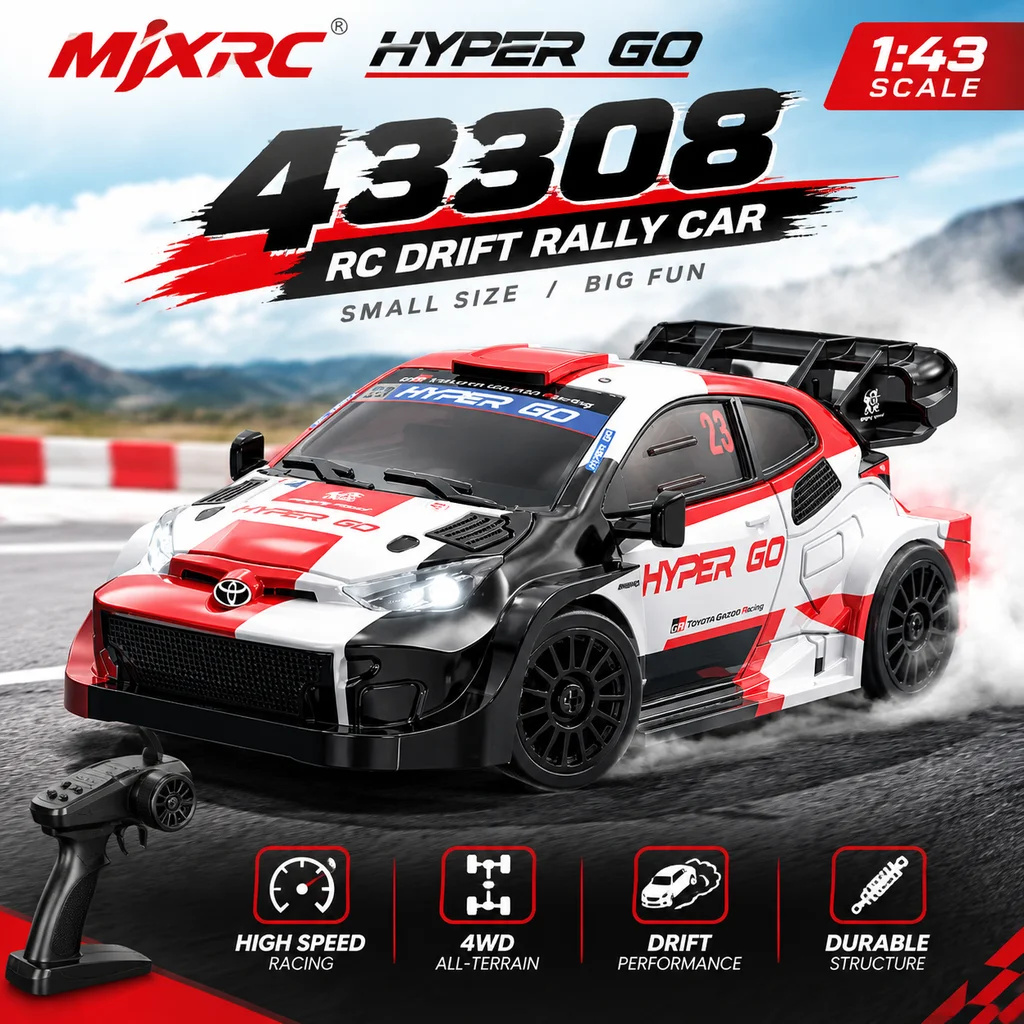 Mjx Hyper Go 43308 Rc Car 1 43 Scale 4Wd High Speed Drift Rally Racing Vehicle Model Toy
