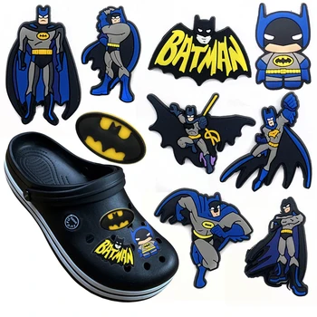 MINISO 9-12 Stück Cartoon DC Batman PVC Schuh Charm Zubehör DIY Clog Sandale Schuh Schnalle Dekorationen Kinder Kinder Party Geschenke