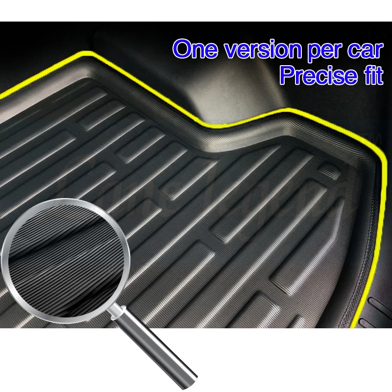 For Mitsubishi ASX 2010-2022 Car Rear Trunk Boot Mat Waterproof Floor Mats Carpet Anti Mud Tray Cargo Liner