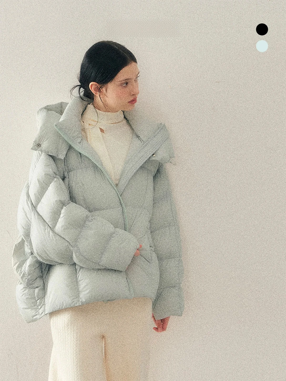 

Утепленная женская зимняя куртка-пуховик Aomalm из утиного пуха, теплая верхняя одежда в стиле «хлебный пуховик», элегантное свободное пальто из нейлоновой ткани