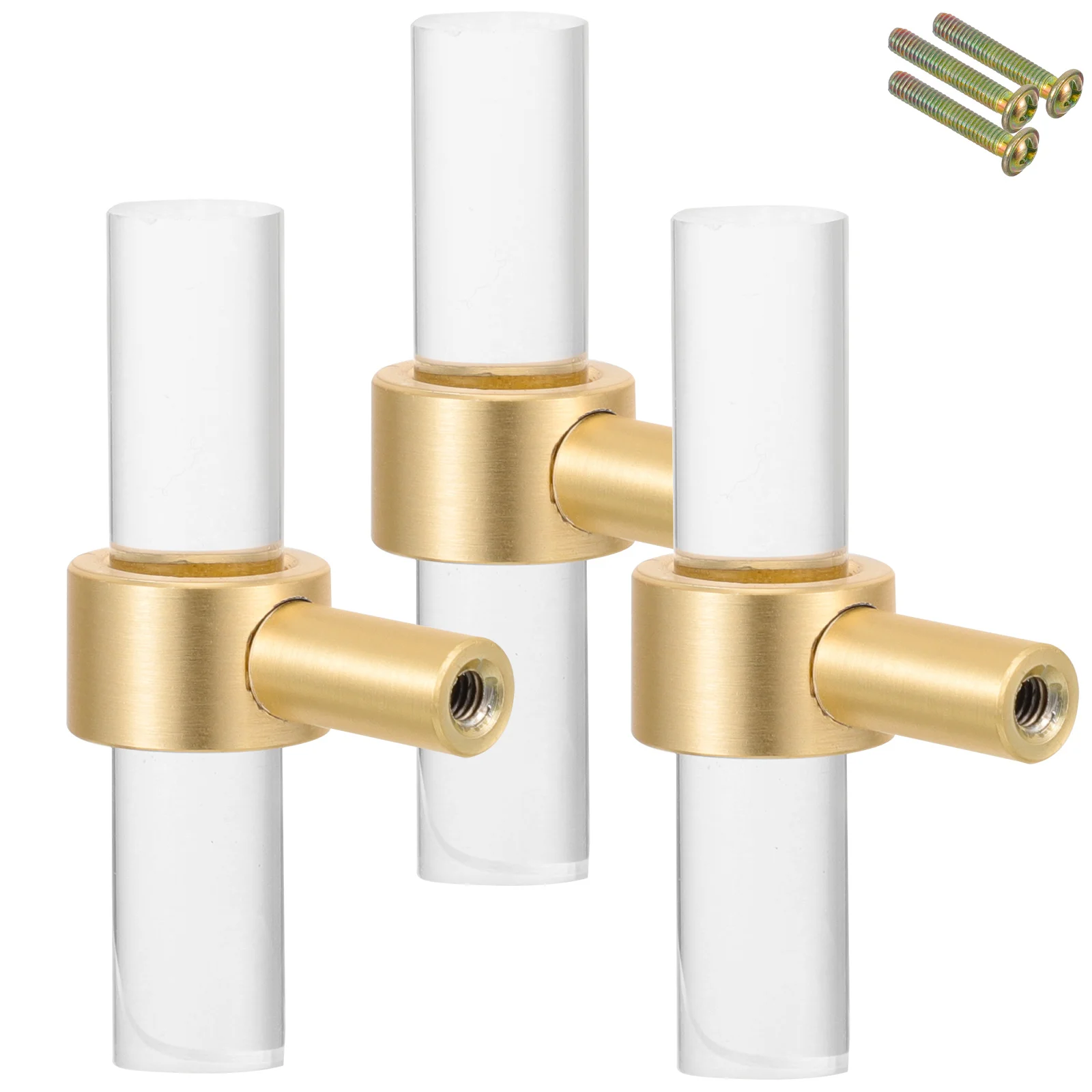 

3Pcs Acrylic Single Hole Cabinet Handles Durable Drawer Pulls Furniture Knobs for Kitchen Dresser Cupboard Wardrobe Decoration
