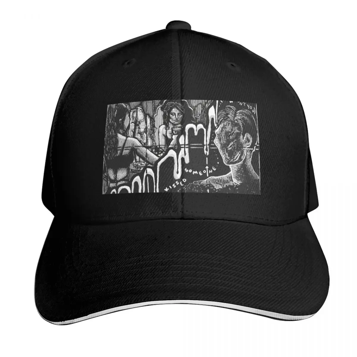 Dodie I Kissed Someone (It Wasn't You) Baseball Cap Adjustable Buckle Closure Moisture Wicking Quick Dry Curved Brim Classic Fit