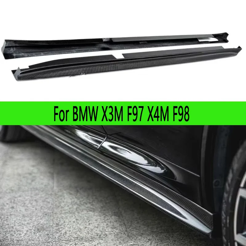 

For BMW X3M F97 X4M F98 Carbon Fiber Side Skirt Splitters Cupwings Winglets Canards Apron Bumper Side Skirts Cover body kit