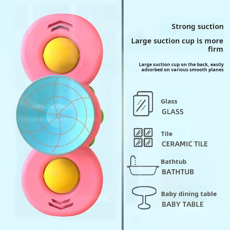Bambini Musica girevole Cartoon Sucker Ocean Finger Giroscopio Interesse Tavolo da pranzo Giocattolo acquatico per l'educazione precoce infantile
