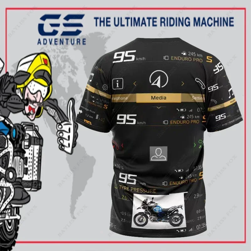 Motorsport Summer Motorcycle T-Shirts Motorrad Rallye R1200 GS For BMW ADVENTURE Men's Short Motorbike Quick dry Jerseys