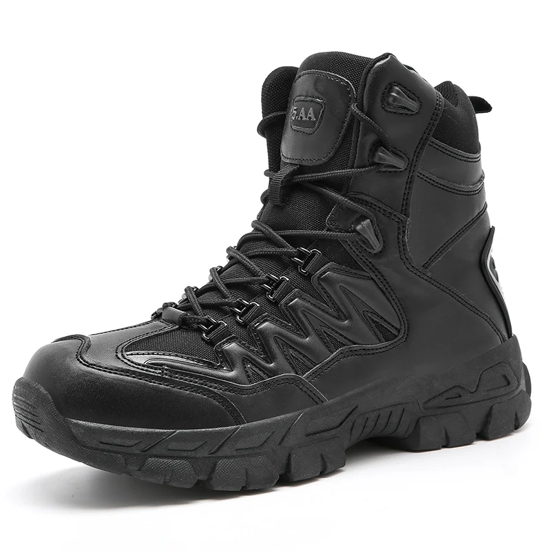 High-top combat boots for men Climbing training Tactical Desert boots for outdoor hiking Breathable military shoes for men