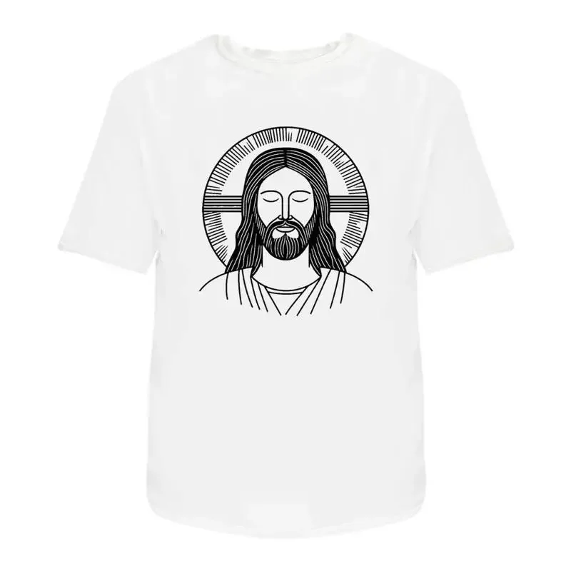 Saviour Portrait' Cotton T Shirt Ta052708